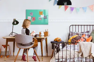 Mágneses tábla filctollal türkiz színű