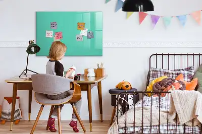 Mágneses tábla filctollal türkiz színű