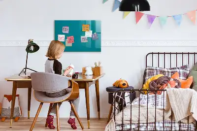 Mágneses tábla filctollal tengeri színű