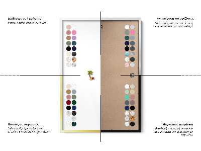 Mágneses tábla fekete kerettel Elegáns fekete márvány