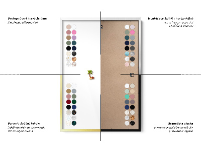 Mágneses tábla ezüst kerettel Geometrikus 3D háttér