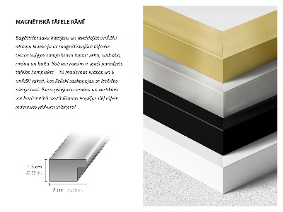 Mágneses tábla ezüst kerettel Geometrikus 3D háttér