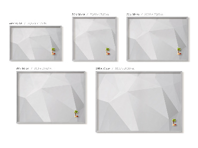 Mágneses tábla ezüst kerettel Geometrikus 3D háttér