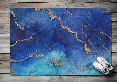 Lábtörlő szőnyeg Kék márvány