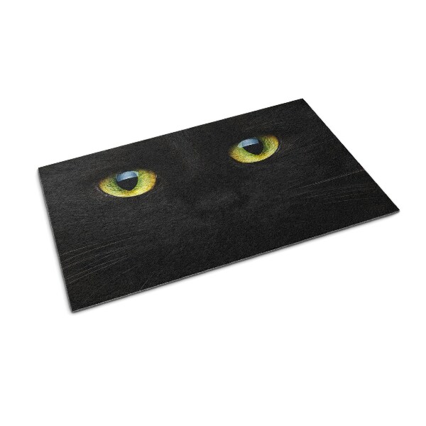 Egyedi lábtörlő Fekete macska