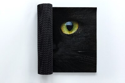 Egyedi lábtörlő Fekete macska