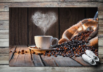 Egyedi lábtörlő Kávé szív
