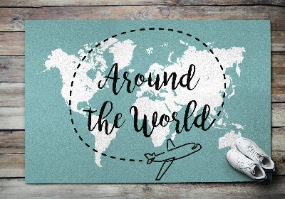 Egyedi lábtörlő Around the world