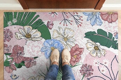 Belépő szőnyeg Színes virágok