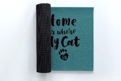 Belépő szőnyeg Home is where my cat is