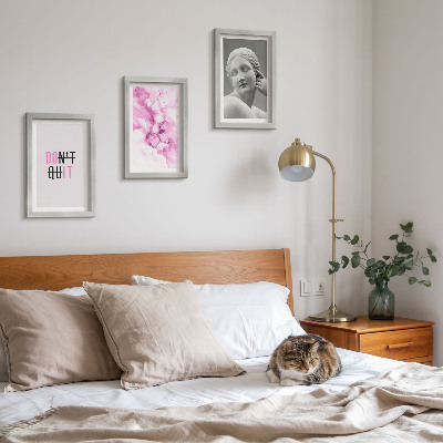 Modern keretezett kép szett Akvarell absztrakció inspiráló szlogen ősi szobor