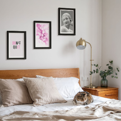 Modern keretezett kép szett Akvarell absztrakció inspiráló szlogen ősi szobor