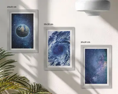 Modern keretezett képszett föld az űrben, vihar és csillaggalaxis mintával