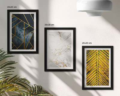 Keretezett triptichon Modern geometrikus minták és természetes növényi motívumok
