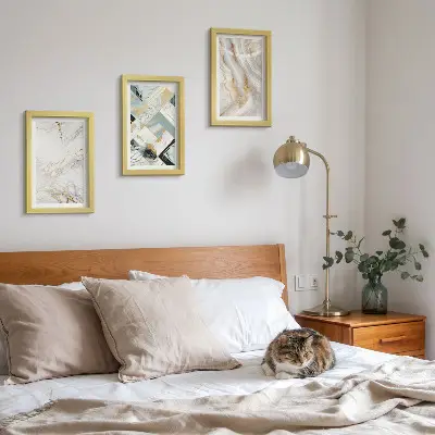 Modern keretezett képszett elegáns és divatos absztrakt márványmintákkal