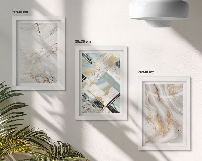 Modern keretezett kép szett Elegáns, divatos absztrakt márványminták
