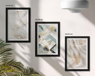 Modern keretezett kép szett Elegáns, divatos absztrakt márványminták