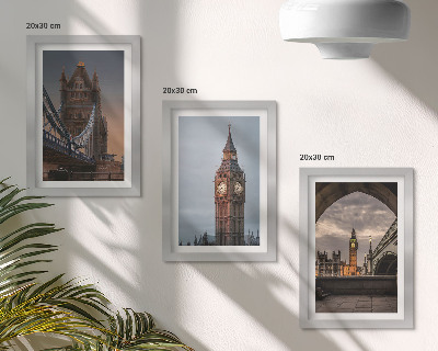 Modern keretezett kép szett London látképe a híddal és a Big Bennel