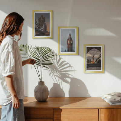 Modern keretezett kép szett London látképe a híddal és a Big Bennel