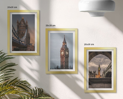 Modern keretezett kép szett London látképe a híddal és a Big Bennel