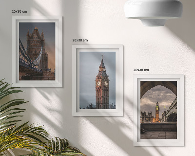 Modern keretezett kép szett London látképe a híddal és a Big Bennel
