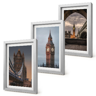 Modern keretezett kép szett London látképe a híddal és a Big Bennel