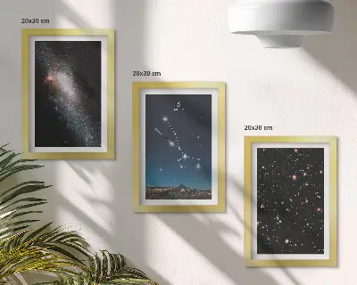 Kozmikus csillagképek és Bika csillagkép falikép szett modern keretezett kivitelben