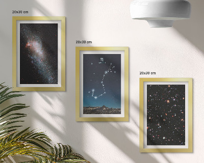 Modern keretezett kép szett Galaxisok kozmikus tájképei és a Skorpió csillagkép