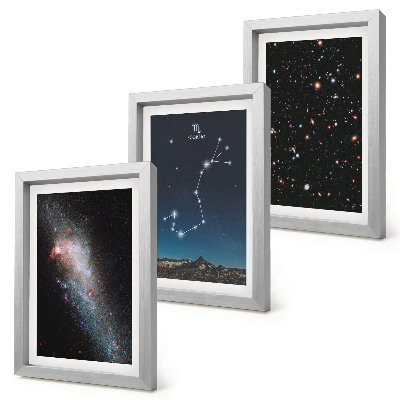 Modern keretezett kép szett Galaxisok kozmikus tájképei és a Skorpió csillagkép