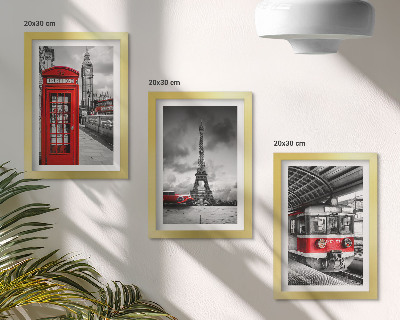 Keretezett triptichon Ikonikus városok London Párizs és a vasúti közlekedés