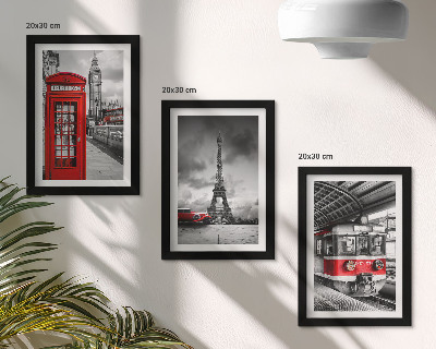 Keretezett triptichon Ikonikus városok London Párizs és a vasúti közlekedés