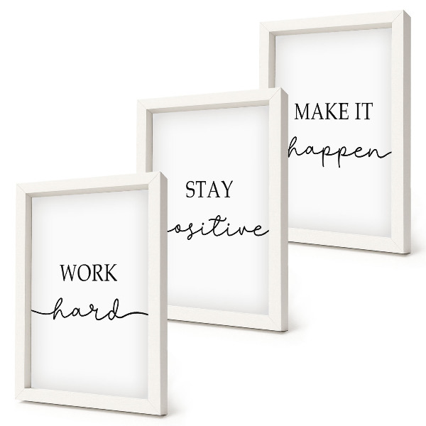 Modern keretezett kép szett Minimalista motivációs idézetek, amelyek inspirálnak