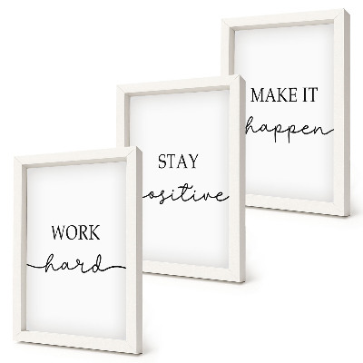Modern keretezett kép szett Minimalista motivációs idézetek, amelyek inspirálnak