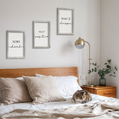 Modern keretezett kép szett Minimalista motivációs idézetek, amelyek inspirálnak