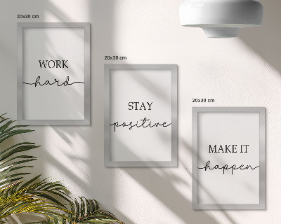Modern keretezett kép szett Minimalista motivációs idézetek, amelyek inspirálnak