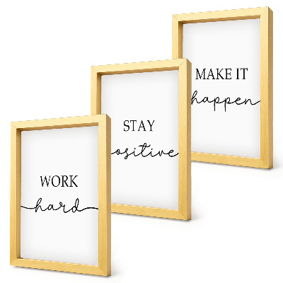 Modern keretezett kép szett Minimalista motivációs idézetek, amelyek inspirálnak