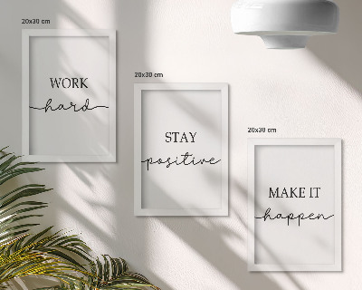 Modern keretezett kép szett Minimalista motivációs idézetek, amelyek inspirálnak