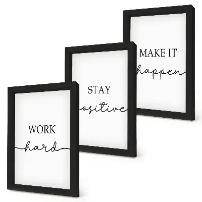 Modern keretezett kép szett minimalista inspiráló motivációs idézetekkel