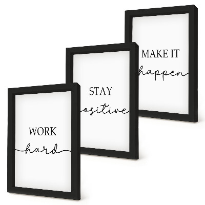 Modern keretezett kép szett Minimalista motivációs idézetek, amelyek inspirálnak