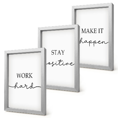 Modern keretezett kép szett Minimalista motivációs idézetek, amelyek inspirálnak