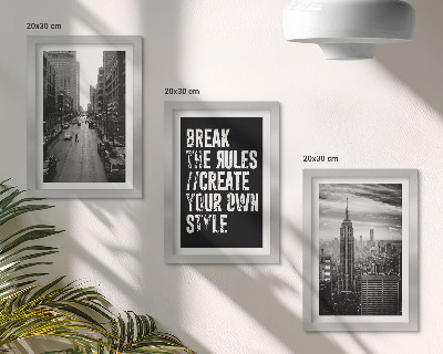 Modern keretezett kép szett Városi utcák fekete-fehérben, inspiráló felirattal
