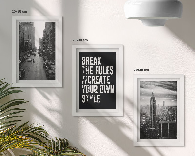 Modern keretezett kép szett Városi utcák fekete-fehérben, inspiráló felirattal