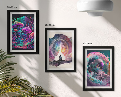 Keretezett triptichon Színes illusztrációk fantasy stílusban