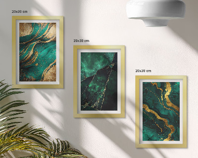 Keretezett triptichon Elegáns absztrakt kőminták