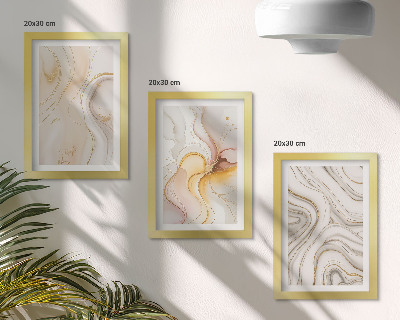 Modern keretezett kép szett Absztrakt meleg minták elegáns motívumok