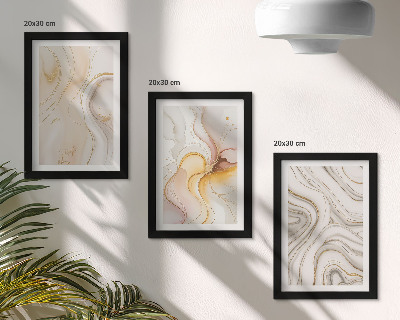Modern keretezett kép szett Absztrakt meleg minták elegáns motívumok
