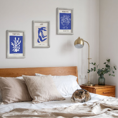 Modern keretezett kép szett Henri Matisse absztrakt művészeti plakátjai
