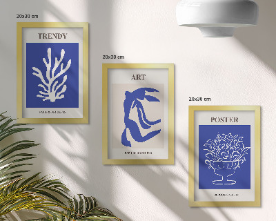 Modern keretezett kép szett Henri Matisse absztrakt művészeti plakátjai
