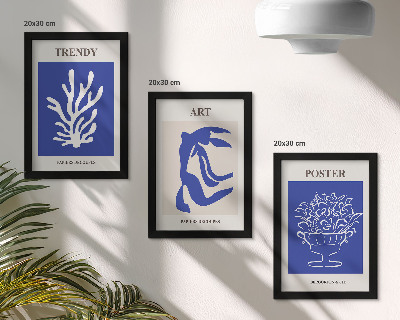 Modern keretezett kép szett Henri Matisse absztrakt művészeti plakátjai