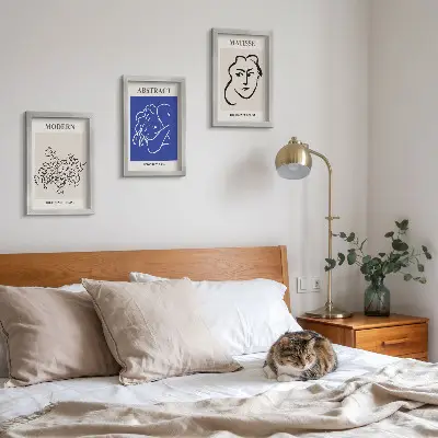 Keretezett triptichon Henri Matisse stílusú modern absztrakt plakátok